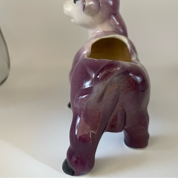 Vintage purple bull cow succulent planter vase window - Picture 5 of 6
